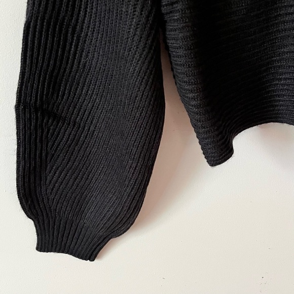 525 America Women's Two-Way Twist Knit Sweater Size Large Black - Picture 11 of 11